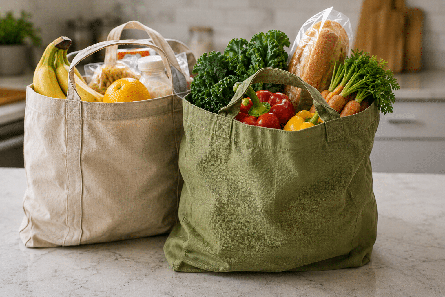 Reusable grocery bags