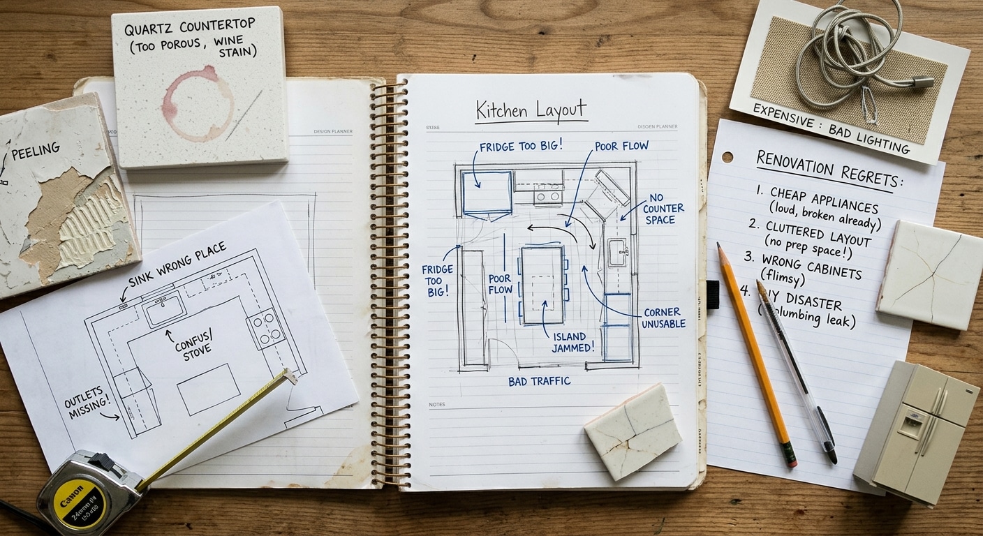 Kitchen Renovation Regrets Range from Appliances to Layout